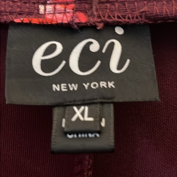 ECI Purple and Pink Knee-Length Metallic Pencil Skirt - Picture 5 of 8